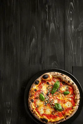 西餐美食披萨摄影图 背景