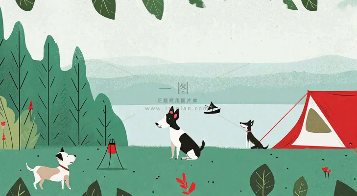 郊外旅行郊游草地露营玩耍，春天春游野营