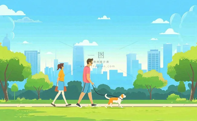 文明养狗宠物遛狗小区物业背景