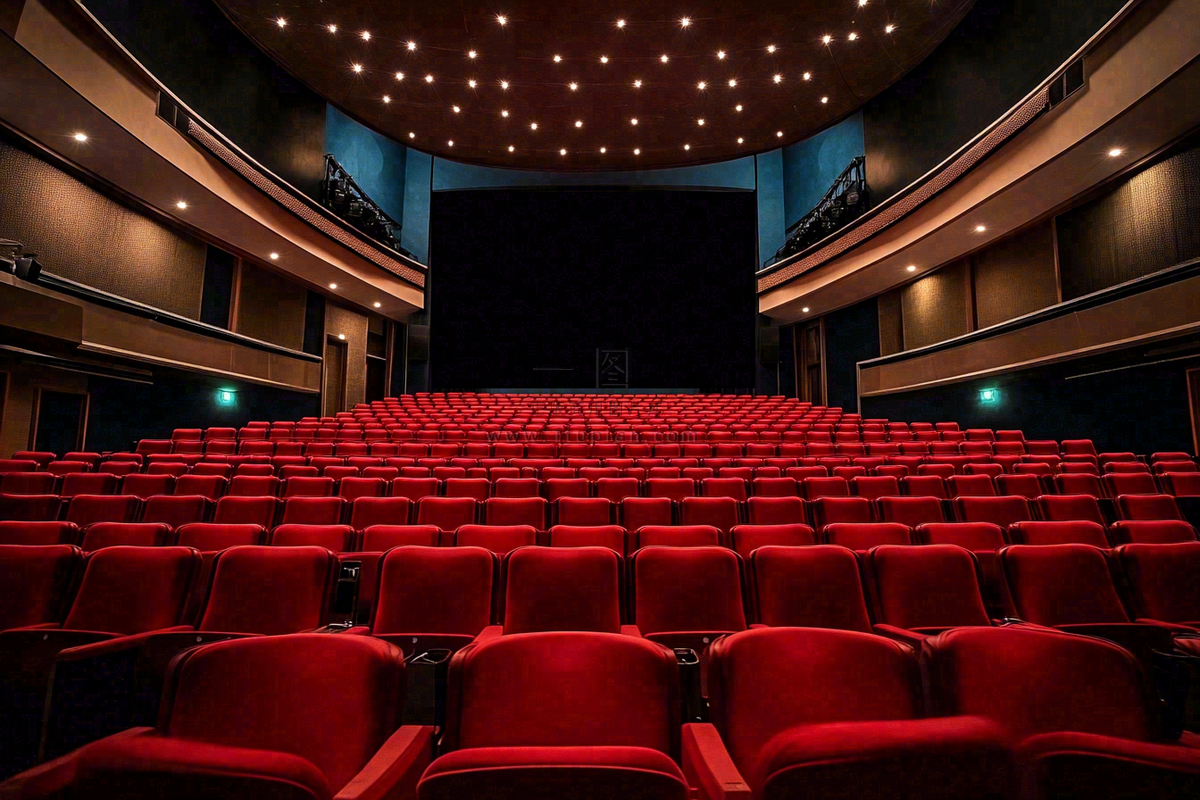 豪华电影院观影场景摄影图