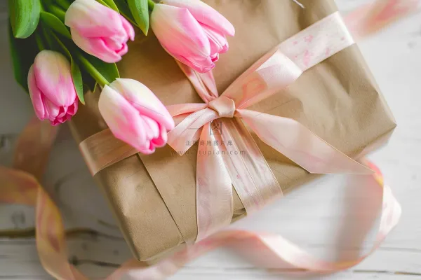 鲜花礼物礼盒妇女节女神节摄影图