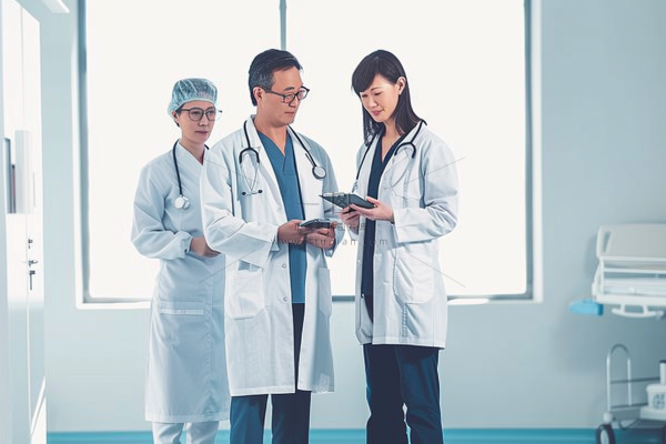 医务人员工作学术研究摄影图