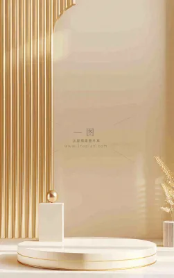 美妆护肤3d展台清新背景