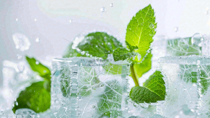 夏天冰镇冰块薄荷凉爽夏至小暑大暑摄影图