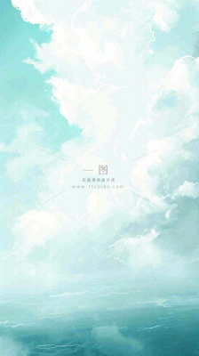 海洋海面蓝天云层白云清新春天夏天阳光，立夏夏至大暑小暑