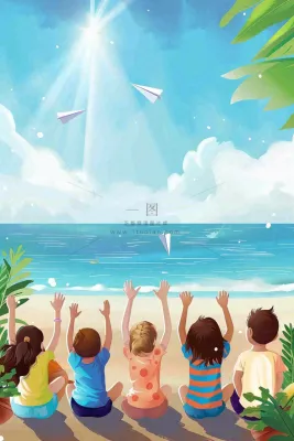 学生毕业季考试青春插画背景