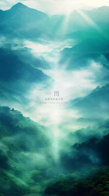 中国风高山绿植森林丛林,阳光蓝天白云,户外 中国风高山绿植森林丛林,阳光蓝天白云,户外