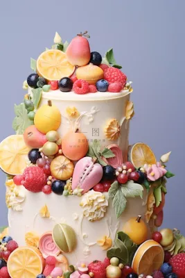 生日蛋糕水果蛋糕奶油节日甜点摄影图