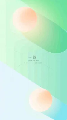 清新渐变背景前的彩色圆球,时尚 清新渐变背景前的彩色圆球,时尚