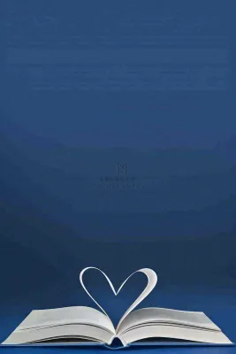 翻开的书本知识海洋阅读教师节蓝色背景