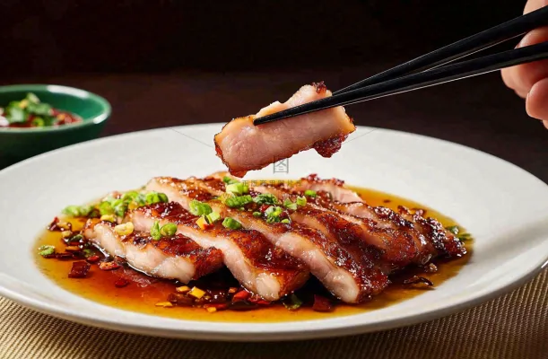 美味广式叉烧美食摄影图