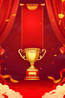 销量冠军销售红色大气奖杯背景 销量冠军销售红色大气奖杯背景
