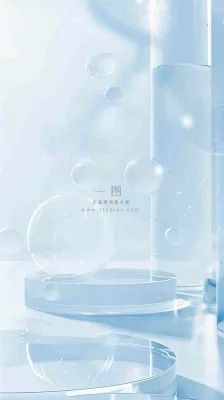 美妆护肤3d展台清新背景 美妆护肤3d展台清新背景
