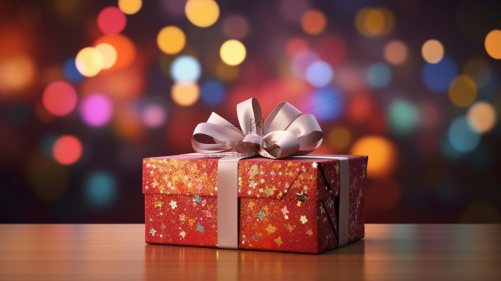 礼物惊喜新年圣诞节日礼物摄影图 