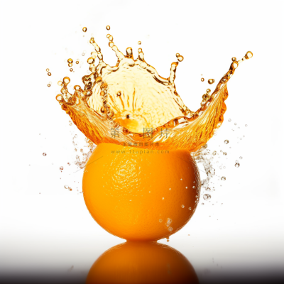 橙子果汁鲜榨果汁水花四溅摄影图