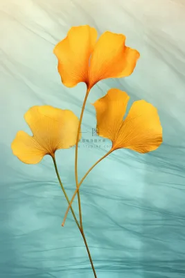 简约大气渐变落叶黄色秋叶背景 简约大气渐变落叶黄色秋叶背景