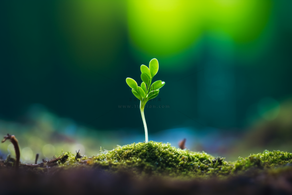 春天破土的嫩芽土壤立春摄影图