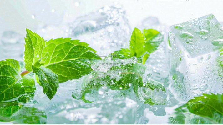 夏天冰镇冰块薄荷凉爽夏至小暑大暑摄影图