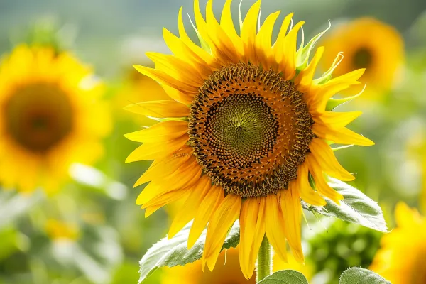 向日葵向阳鲜花摄影图