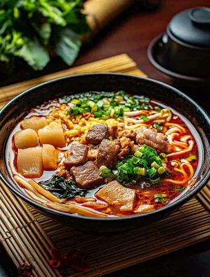 麻辣烫美食烫菜摄影图