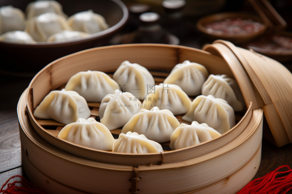 饺子包饺子新年团聚吃饺子美食摄影图