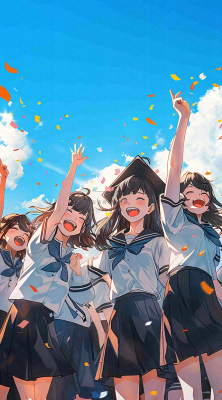 学生毕业季考试青春插画背景 学生毕业季考试青春插画背景