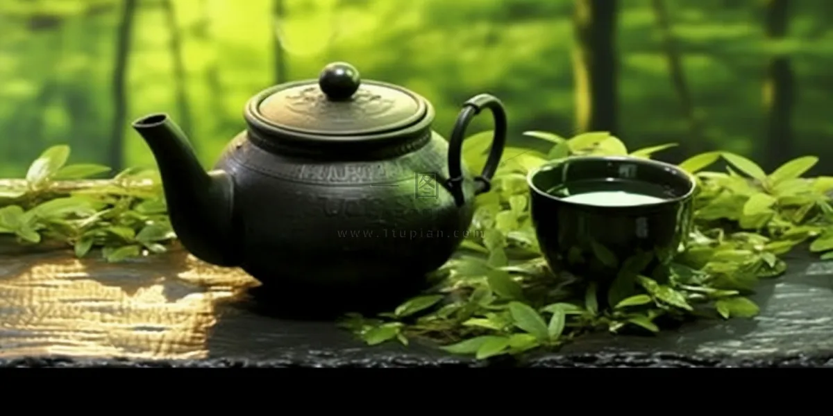 茶壶植物自然意境背景