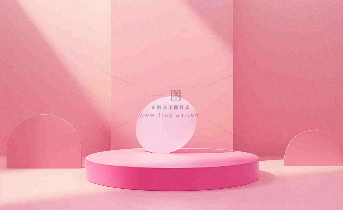 美妆护肤3d展台清新背景