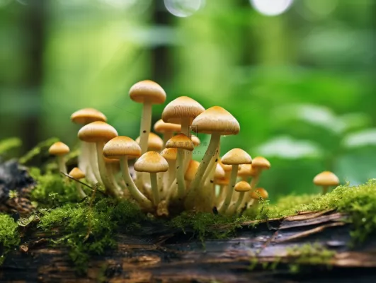 森林蘑菇枯木树干青苔苔藓摄影图 森林蘑菇枯木树干青苔苔藓摄影图