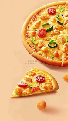 西餐美食披萨摄影图 背景