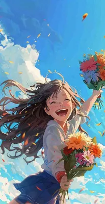 学生毕业季考试青春插画背景