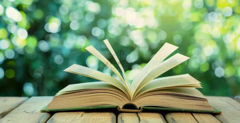 大自然绿色阅读书本世界读书日摄影图