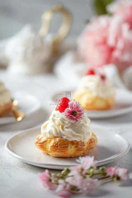 面包蛋糕甜点美食摄影图