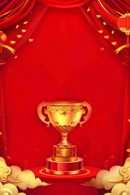 销量冠军销售红色大气奖杯背景 销量冠军销售红色大气奖杯背景