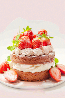 面包蛋糕甜点美食摄影图