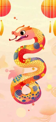 蛇年春节新年背景