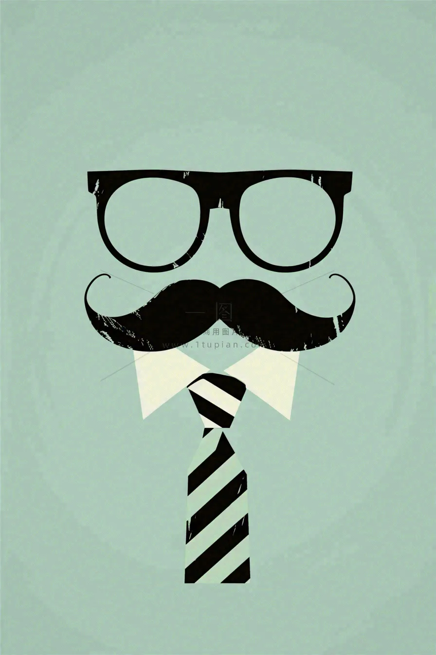 父亲节创意表情卡通男性插画背景