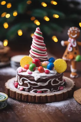 圣诞节日蛋糕庆祝节日甜点摄影图 圣诞节日蛋糕庆祝节日甜点摄影图