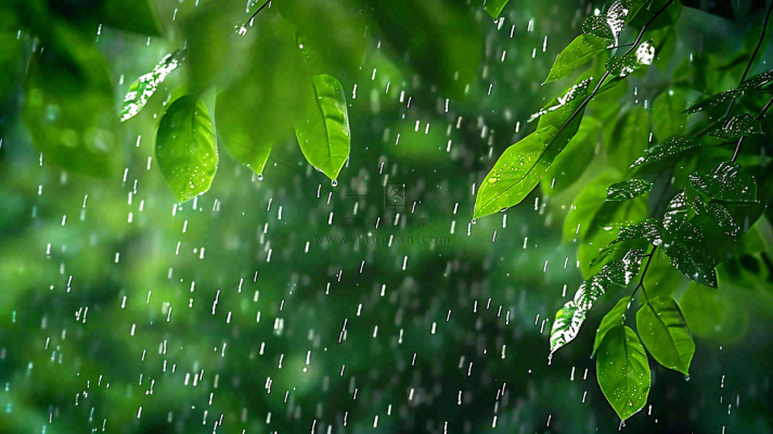 春天雨水森林植物的雨滴谷雨摄影图 春天雨水森林植物的雨滴谷雨摄影图