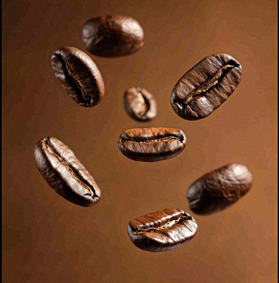 咖啡豆散落摄影图