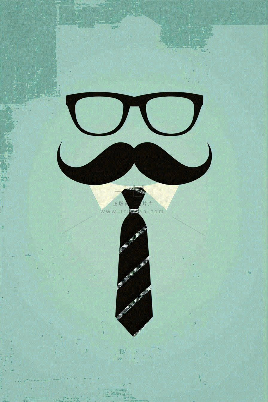 父亲节创意表情卡通男性插画背景