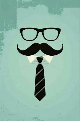 父亲节创意表情卡通男性插画背景 父亲节创意表情卡通男性插画背景