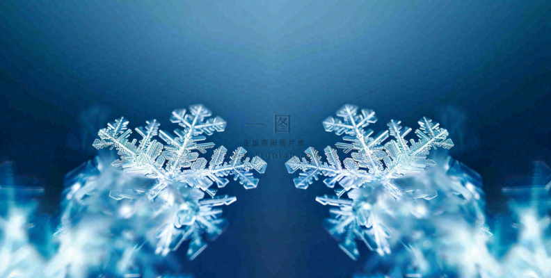 冬季雪花水晶蓝色寒冷小寒大寒大雪摄影图 冬季雪花水晶蓝色寒冷小寒大寒大雪摄影图