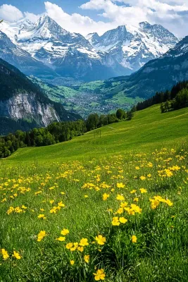 高原高山雪山风光风景摄影图