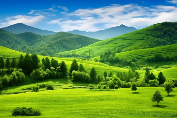 新疆春天草原风光大自然风景摄影图