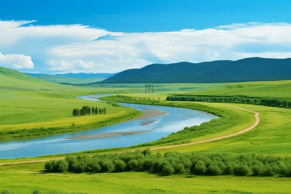 新疆春天草原风光大自然风景摄影图 新疆春天草原风光大自然风景摄影图