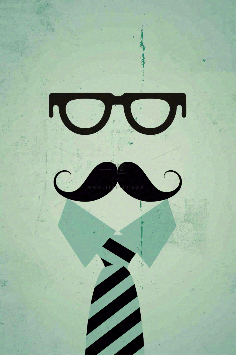 父亲节创意表情卡通男性插画背景