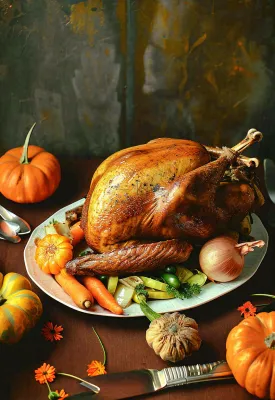 西餐美食烤鸡烧鸡，圣诞节摄影图