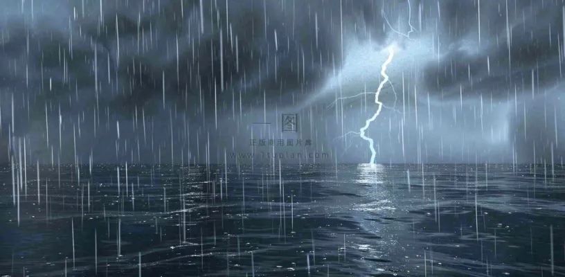 暴雨天气预警摄影图