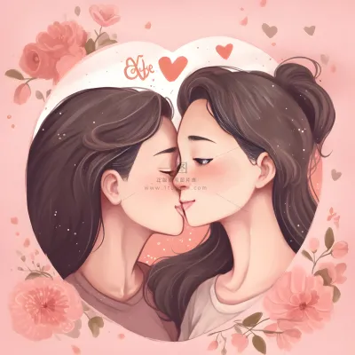 母亲妈妈和孩子相互依偎亲情手绘插画海报背景素材